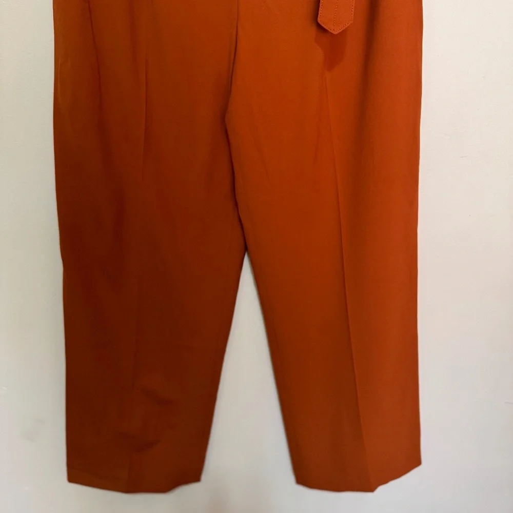Zara The Straight Tapered Trousers in Geranium Color Size XL Style  2659/460/616 - Picture 8 of 15
